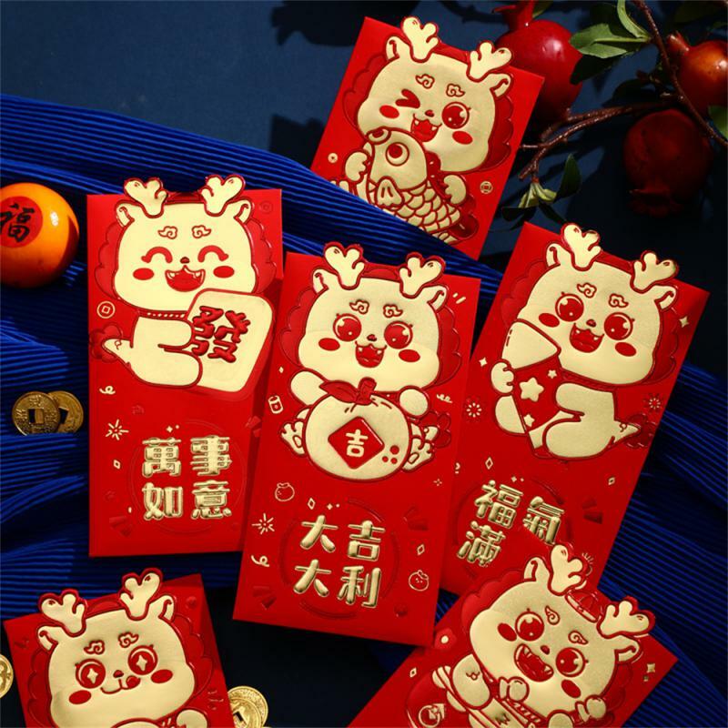 Simple And Profitable Great For Kids Cute Cartoon Fashionable Dragon Themed Red Packets Household Products Need Cny Lucky Money