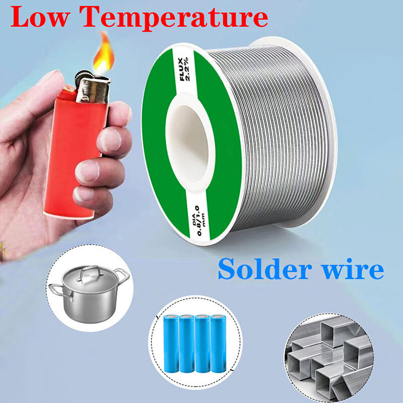 Copper Iron Welding Tin Wire Stainless Steel Electric Iron Solder Wire Multifunction High Purity 0.8mm Low Temperature