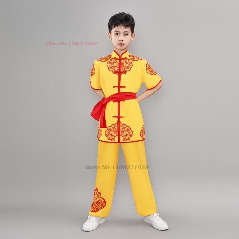 Conjunto de ropa de artes marciales chinas wushu kungfu, uniforme de kung fu, wing chun, shaolin, estampado de flores, traje de entrenamiento wushu, ejercicio, 2024