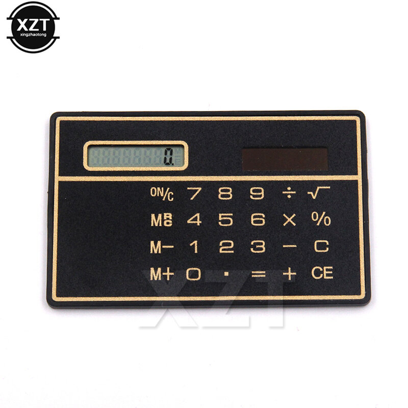 Calculadora de energía Solar ultrafina de 8 dígitos con pantalla táctil, diseño de tarjeta de crédito, Mini calculadora portátil para Escuela de Negocios