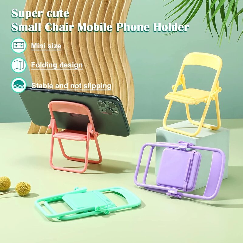 Portátil mini suporte do telefone móvel carrinho de mesa cadeira ajustável celular montagem dobrável mesa preguiçoso tablet suporte smartphone