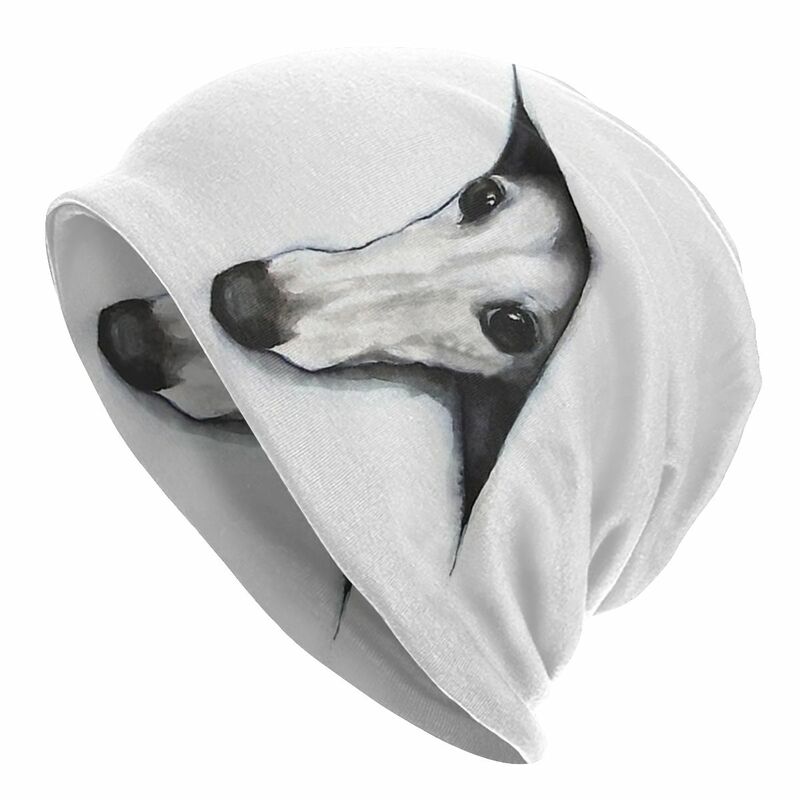 Geryhound Greyhounds Dog Peeping Whippet uomo donna berretti sottili berretto da sci all'aperto Skullies Bonnet Hat
