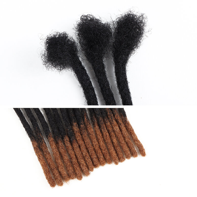 Orientfashion T kolor dredy 100% Remy ludzkie włosy ręcznie robione trwałe na całą głowę Locs 0.6cm szerokość Rock Locs rozszerzenia