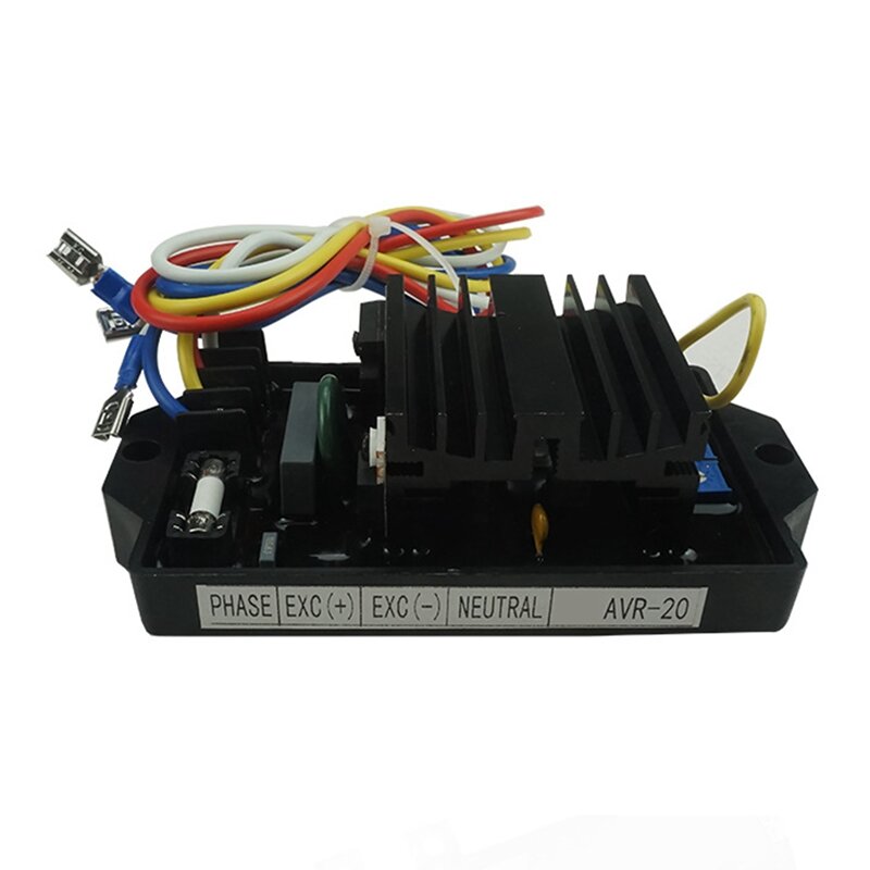 Generador de módulo regulador de voltaje de AVR-20A, regulador de voltaje automático, generador AVR Universal, NEGRO, 1 piezas