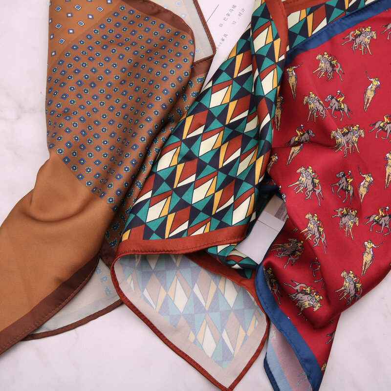 Linbaiway-Pañuelo de poliéster para traje de hombre, pañuelo de poliéster para vestido Formal, pañuelo cuadrado, toalla de pecho, bolsillo de boda Vintage, 33x33cm