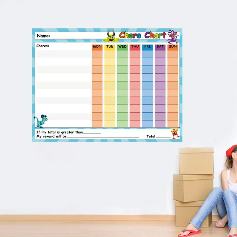 Supvox adesivi magnetici Chore Chart Dry Erase Reward Chart tabella di responsabilità tabella vasino autoadesiva Home Classroom