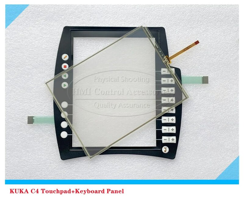 Panel de interruptor de teclado básico, cristal de pantalla táctil AMT9552 para KUKA C4 KCP4 00-168-334