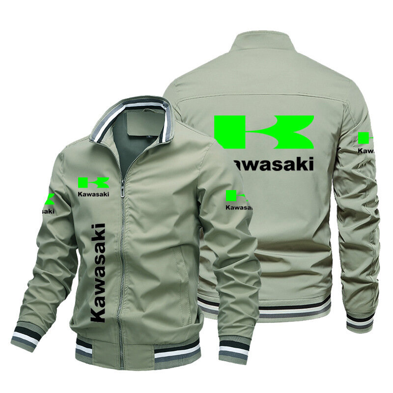 Giacca da moto da uomo Kawasaki, giacca a vento con logo moto, abbigliamento sportivo da squadra da corsa, nuovo 2024