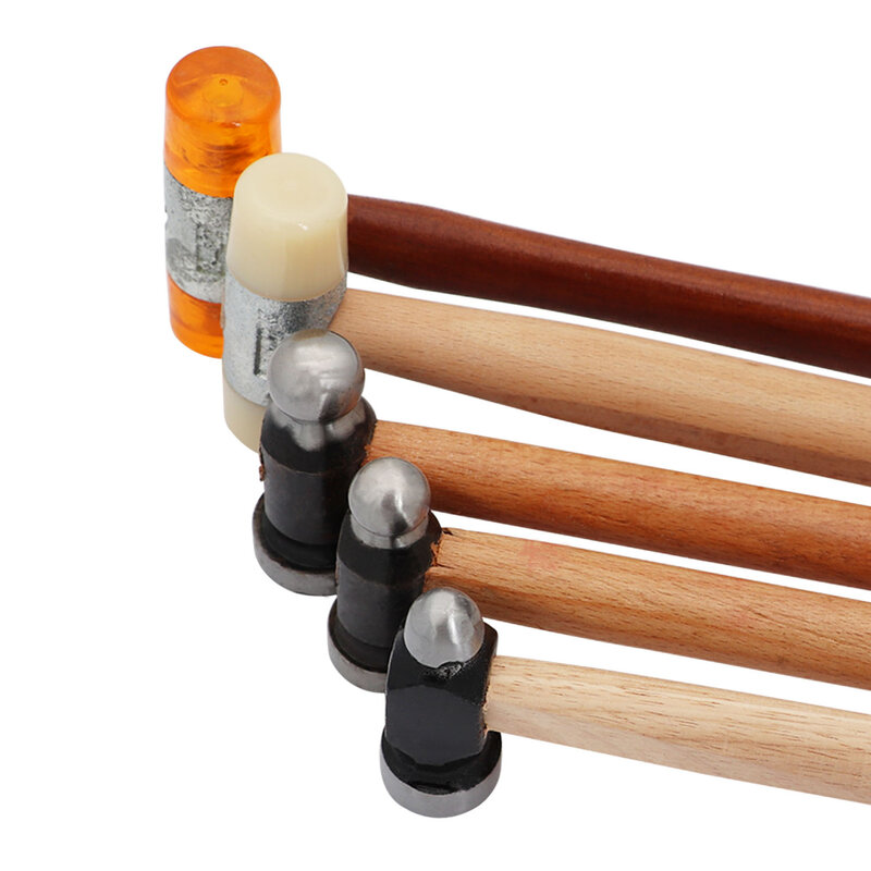 Молоток резиновый с удобной деревянной ручкой для изготовления ювелирных изделий