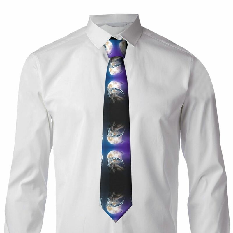 Corbata delgada de fantasma con guadaña para hombre, corbata de moda, corbata de estilo libre, corbata de fiesta y boda