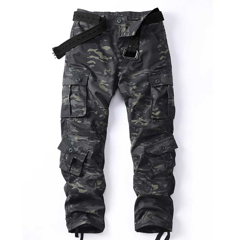 Fashion Camouflage Cargo Pants Style Men Casual Loose Baggy Trousers Streetwear Hiphop Straight Clothes Plus Size