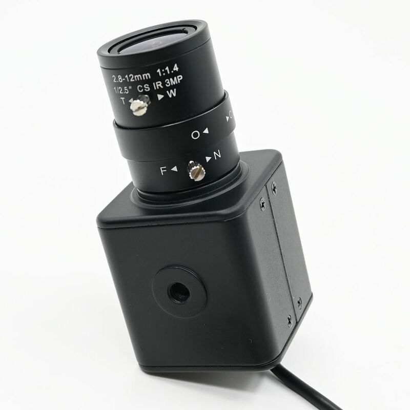 8MP USB 카메라 HD 미니 박스 웹캠 IMX179, 5-50mm 2.8-12mm 가변 초점 렌즈, 정적 고속 촬영용 3264x2448 15fps