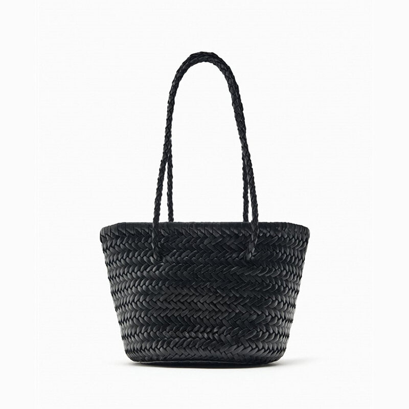Роскошные Дизайнерские плетеные женские сумки MABULA через плечо из искусственной кожи с 2 карманами, сумки-ведра, высококачественные модные сумочки под подмышки