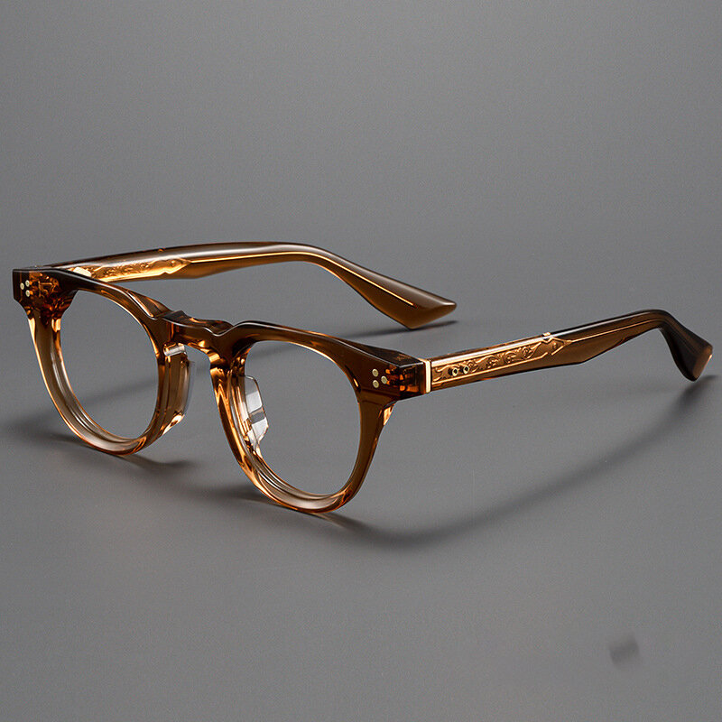 Montatura per occhiali da vista in acetato addensato fatto a mano di alta qualità uomo donna occhiali da vista quadrati Vintage di lusso per Computer occhiali firmati
