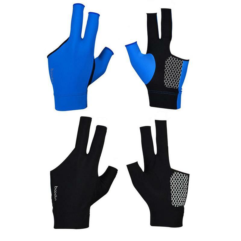 Guantes de piscina ajustables y cómodos para mano izquierda, guantes elásticos de 3 dedos para espectáculo, suministros deportivos para billar