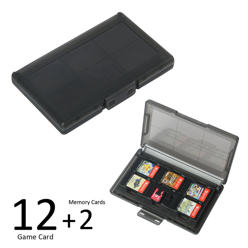 Solts-Boîte de rangement pour cartes de jeu Momory TF Micro SD, étui de protection d'économie pour Nintendo Switch, OLED Lite, 4, 8, 12/24
