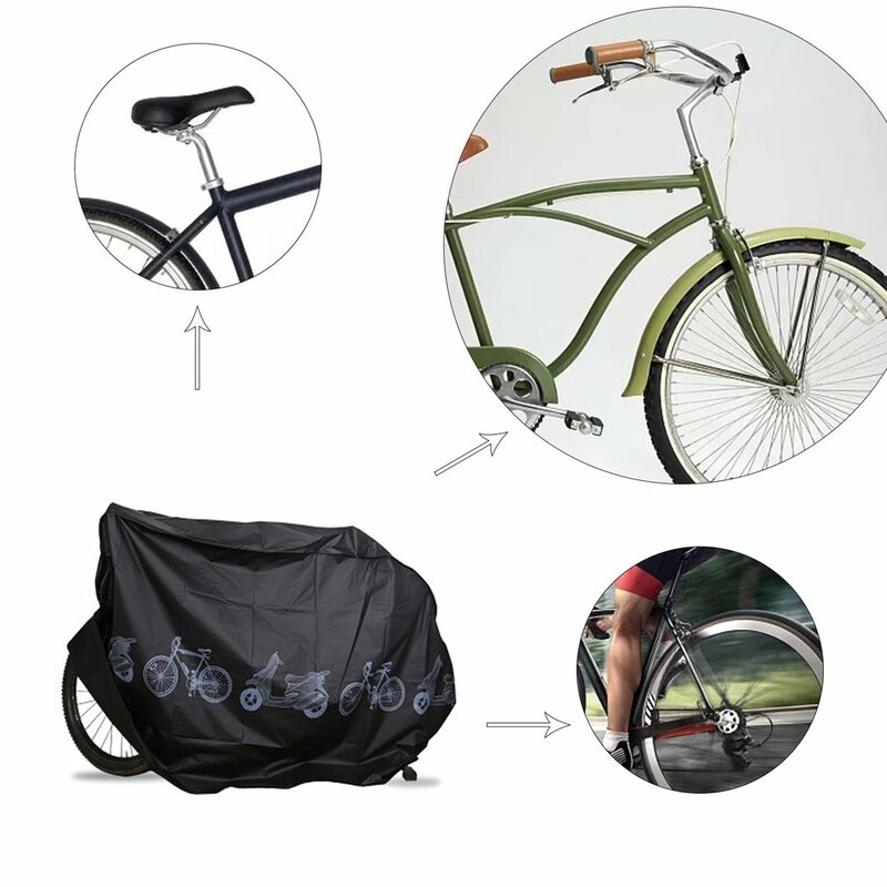 Casing Sepeda MTB Pelindung UV Luar Ruangan Penutup Sepeda Tahan Air Tahan Lama untuk Sepeda Mencegah Hujan Penutup Sepeda Aksesori Sepeda