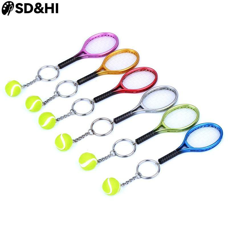 Cute Sport Mini racchetta da Tennis ciondolo portachiavi portachiavi portachiavi anello Finder Holer accessori regali per adolescenti Fan