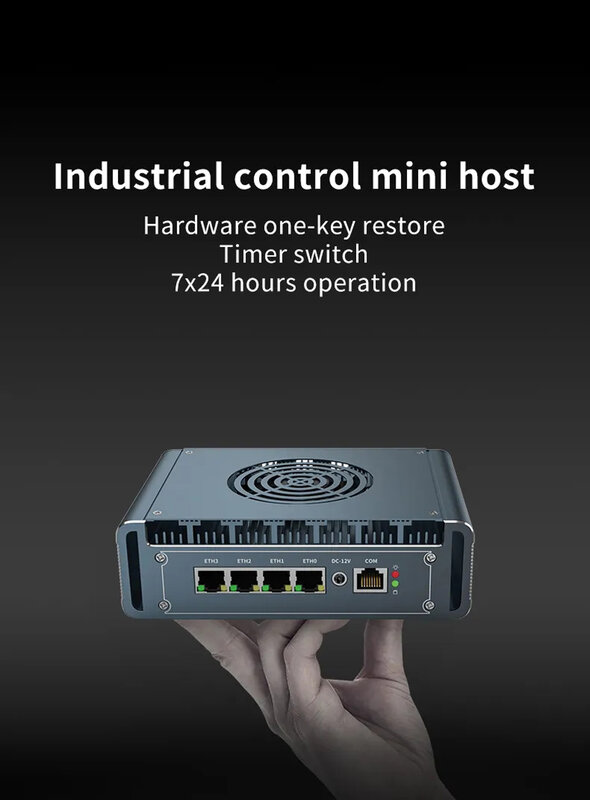 Kipas 4 * Intel i226 2.5G LAN Router Mini, komputer PC Firewall Intel i3 1115G4 2 * DDR4 NVMe Celeron N5105 J4125 pfSense Firewall