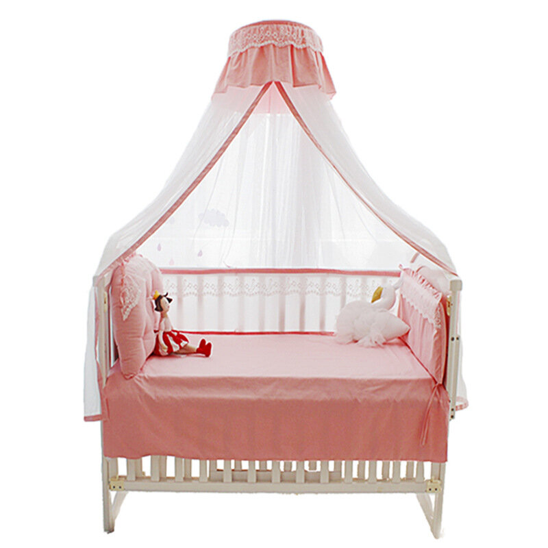 Nordic Style Baby Crib Mosquito Net Bed Curtain Lace Decorat Clip Holder Tent For Kids Room Decor Boys And Girls Netting Child