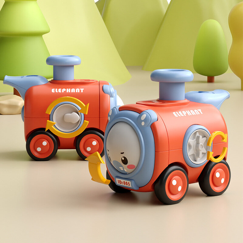 휘슬 소형 기차 충돌 방지 만화 자동차 프레스 페이스 변경, 새로운 관성 장난감, 어린이 부모 자녀 상호 작용