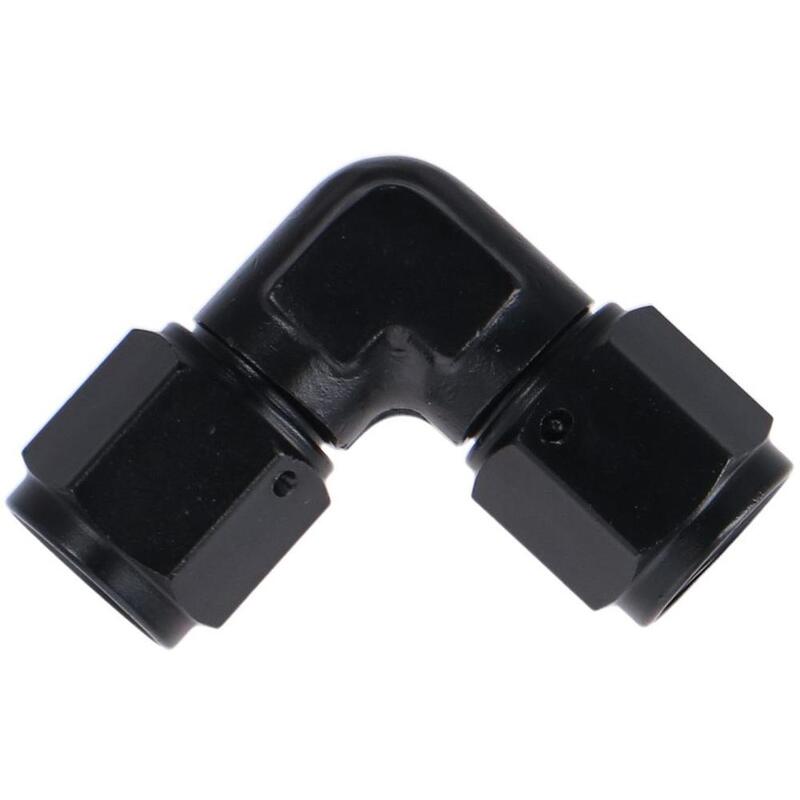 1pc 90 Degree 6 an 90 Degree Fitting Fuel Line Replacement Black an6 Union Connector Coupler Union For Fuel Line