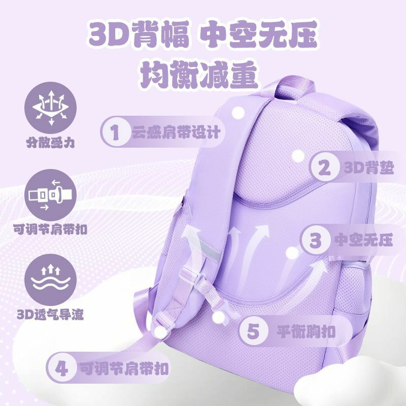 Sanrio-mochila escolar Clow M para mujer, mochila con hombrera, gran capacidad, para estudiante de secundaria