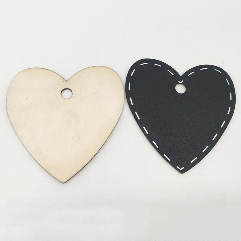 سبورة سوداء قلوب خشبية صغيرة ، سبورة ، علامات لوحة المذكرات ، علامة الرسالة ، 2 × ، 10