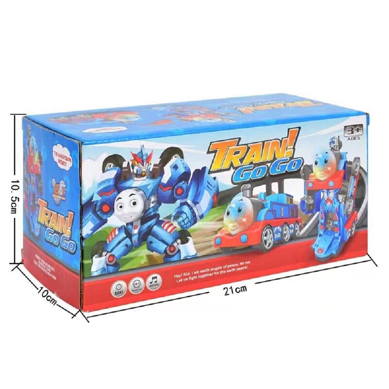 Электрический игрушечный поезд для Thomas, электрическая игрушка для мальчиков, игрушечный трансформер для музыки, светящийся подарок