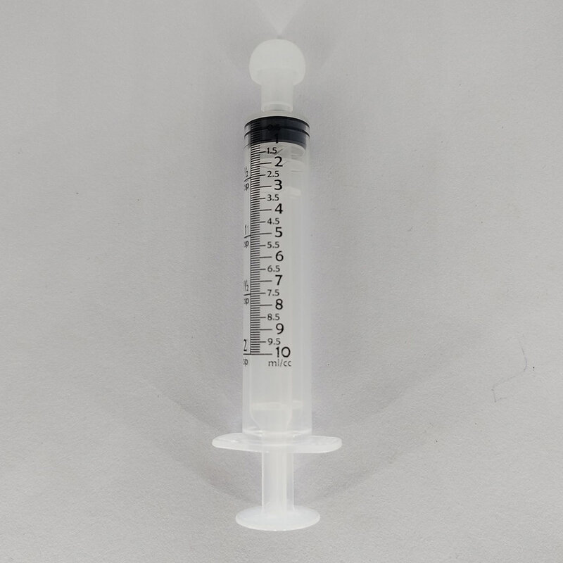 Cor boca reta seringa com tampa de plástico, 5ml 10ml