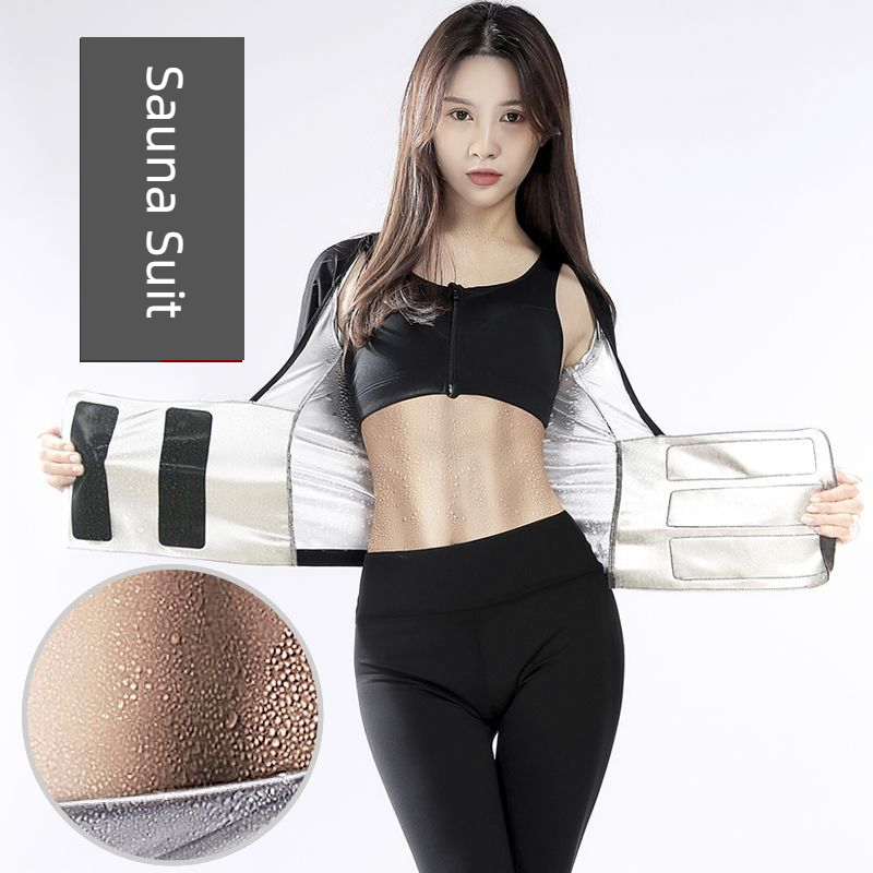Women Sauna Suit Heat Trapping Shapewear Sweat Body Waist Shaper Vest Slimmer Compression Thermal Top Fitness Trousers Workout