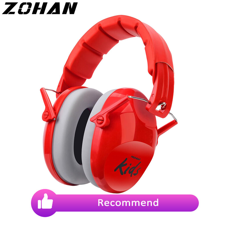 ZOHAN Kid Earmuffs Hearing Safety Protection Passive Noise Reduction Earmuffs Foldable Ear Defenders For Toddler Autism Children