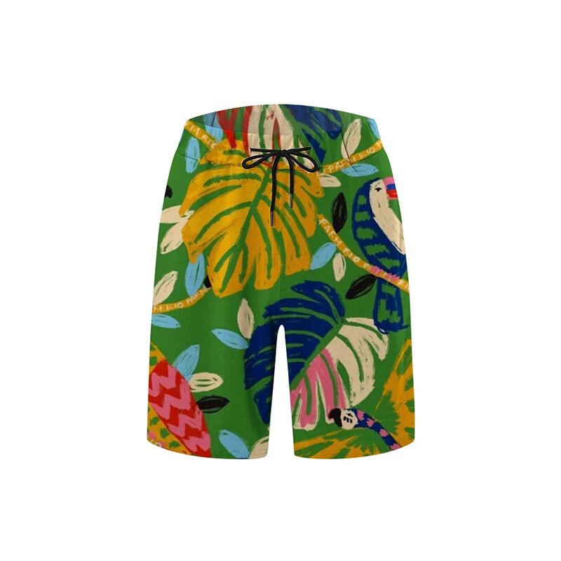Zomer Nieuwe 3d Tropische Bladeren Print Strand Shorts Mannen Mode Streetwear Board Shorts Grappige Harajuku Zwembroek Korte Broek
