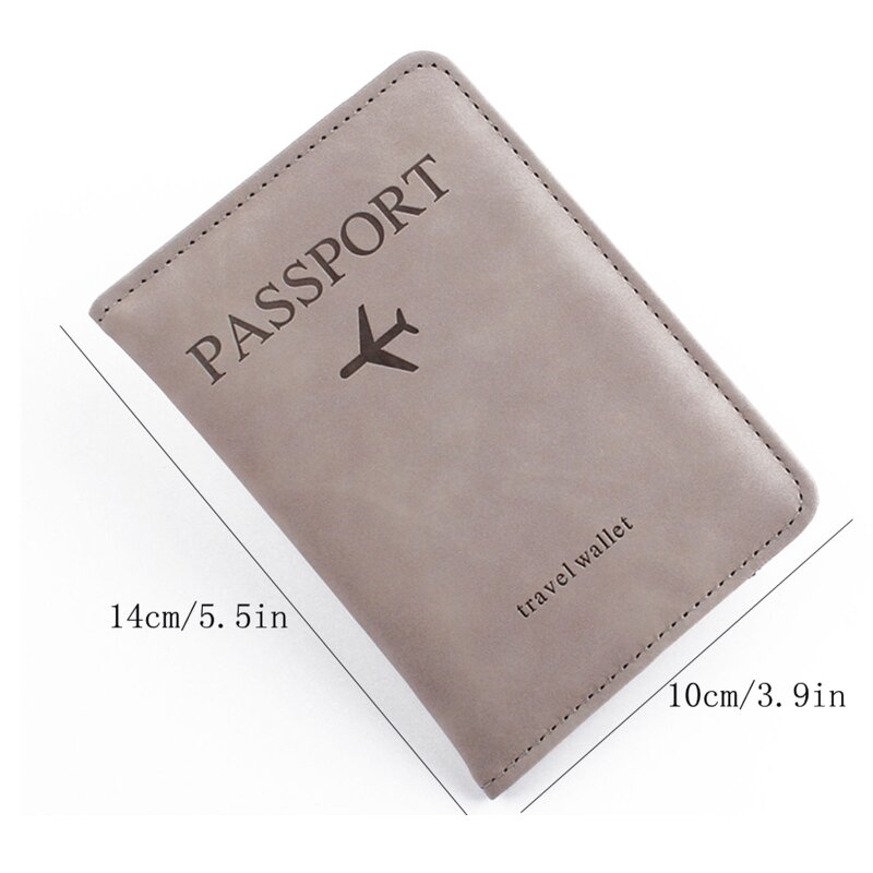 حامل جواز السفر من جلد البولي يوريثان المحمول لحافظة السفر وحافظة بطاقات الائتمان ومنظم المحفظة للنساء والفتيات