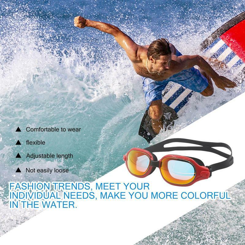 Óculos de natação para meninos e meninas, Anti-Fog, Clear Vision, Adulto, Júnior, Juventude, Óculos de natação