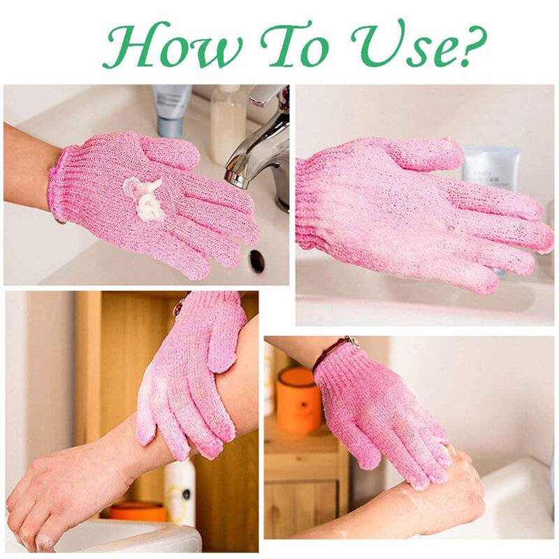 1PC guanti da bagno esfolianti per doccia rimozione delle cellule della pelle morta per massaggio Spa e scrub per il corpo scrub per uomo donna bambini