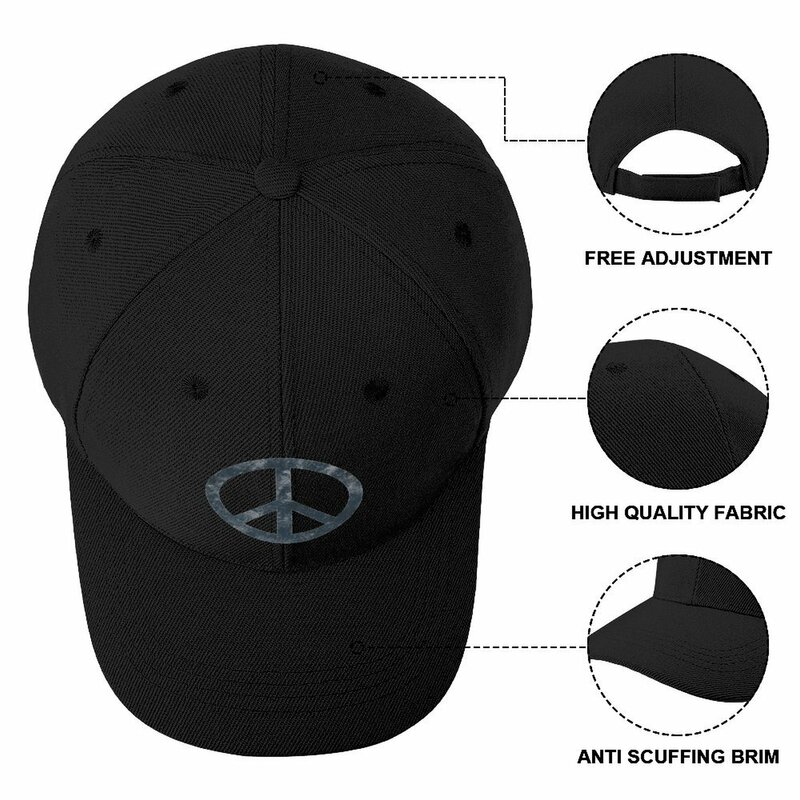 หมวกเบสบอลสัญลักษณ์สันติภาพหมวกกอล์ฟหมวกปาร์ตี้วินเทจสำหรับผู้ชายหมวกขนาดใหญ่หมวกผู้ชายผู้หญิง