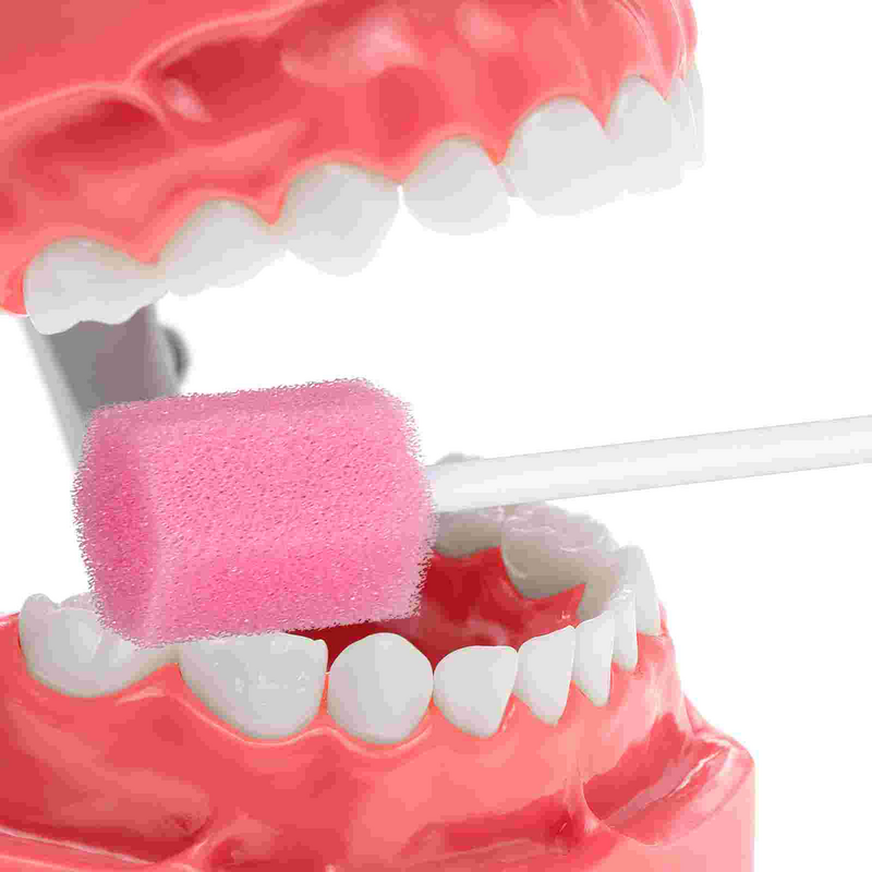 Hisopos de limpieza Dental, esponja bucal desechable de algodón para ancianos, 200 piezas