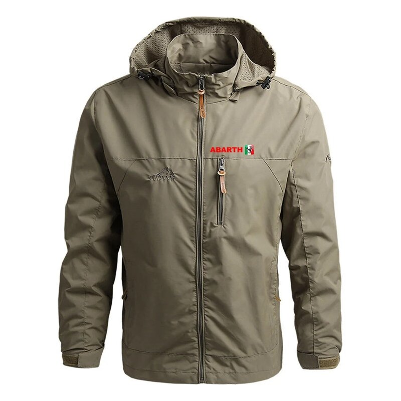 Abarth-Trench Coat confortável clássico masculino, quatro cores, casual, Harajuku, estampa clássica, nova marca, primavera e outono