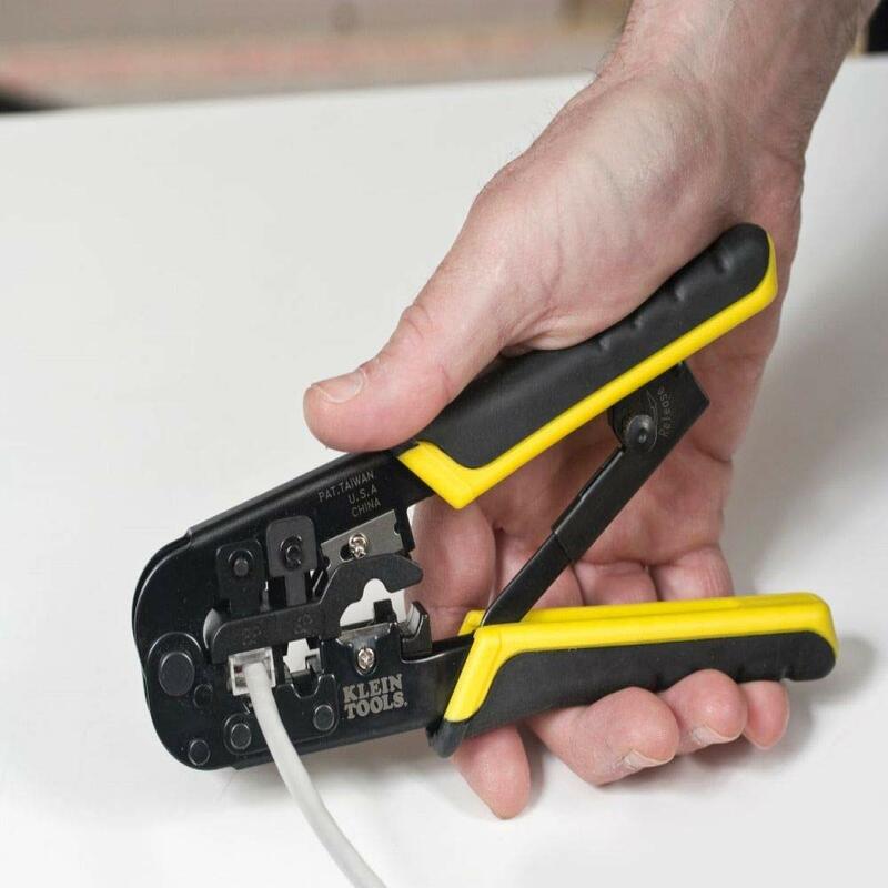 Набор инструментов Klein Tools VDV001819, набор для тестирования установки кабеля с обжимными щипцами, тестер кабеля Scout Pro 3, Обжимные Щипцы, инструмент для пробивки