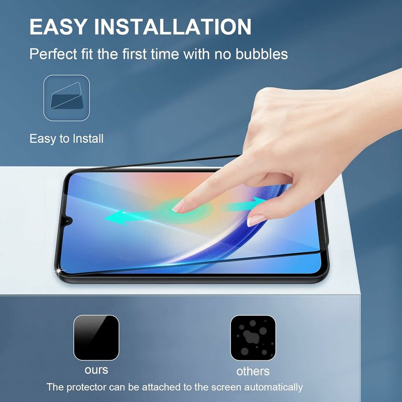 Filme de vidro temperado para Samsung Galaxy A25 5G, protetor de tela, capa completa, alumínio balístico, 2 pcs, 4pcs