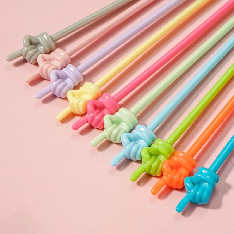 10 buah/set tongkat mengajar warna-warni dapat ditekuk tanpa duri jari tongkat baca tangan halus tongkat pointer membaca