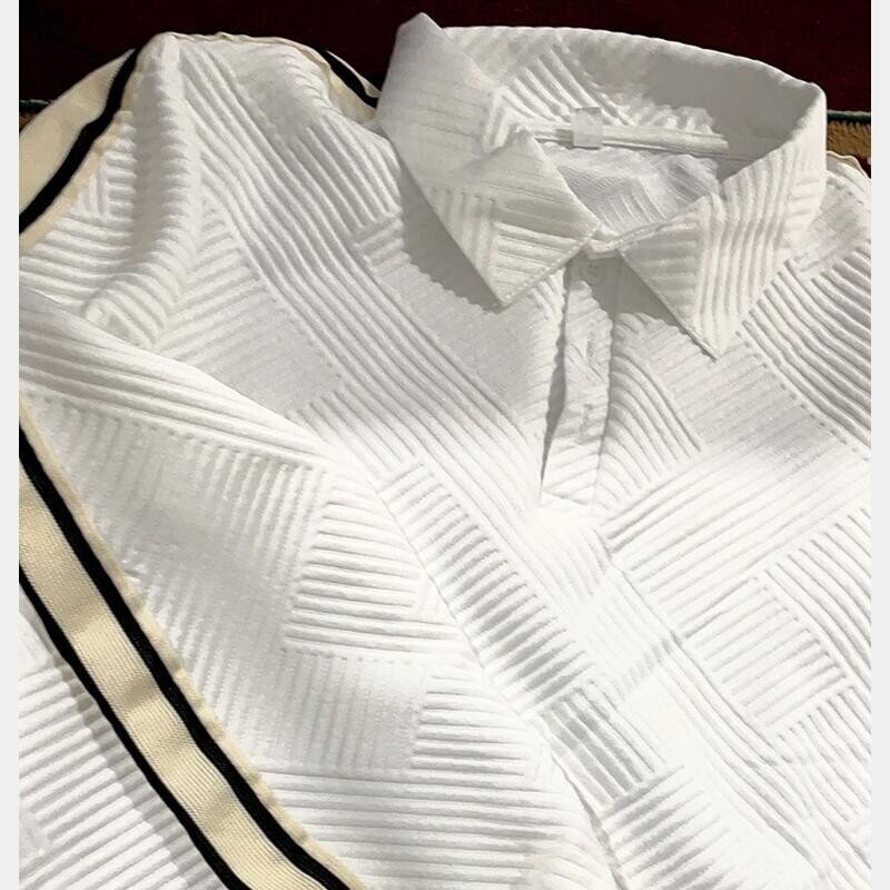 2024 abbigliamento da golf nuova camicia da golf da uomo a maniche lunghe primavera e autunno moda casual classico bavero splicing abbigliamento 5XL