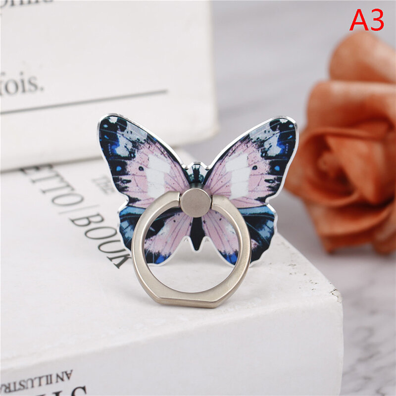 1PCS New Universal Beautiful Butterfly Mobile Phone Handle Holder Finger Ring