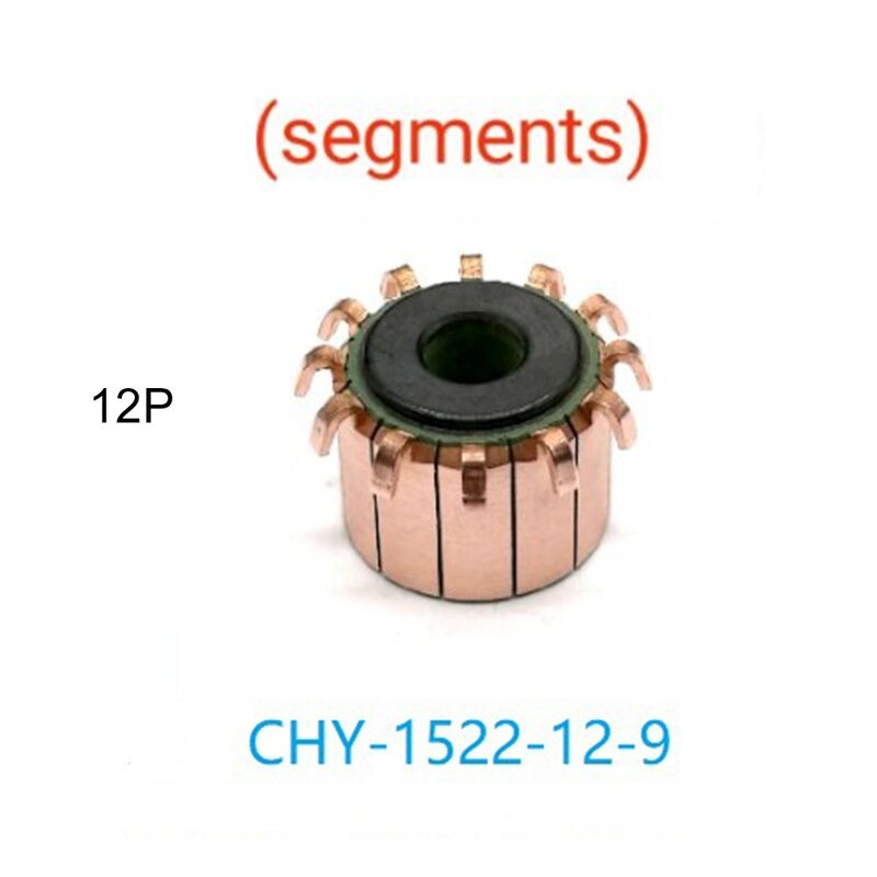 Conmutador de Motor de cobre 12P de alto rendimiento, 9 × 23 × 175(18) mm, excelentes propiedades eléctricas y mecánicas