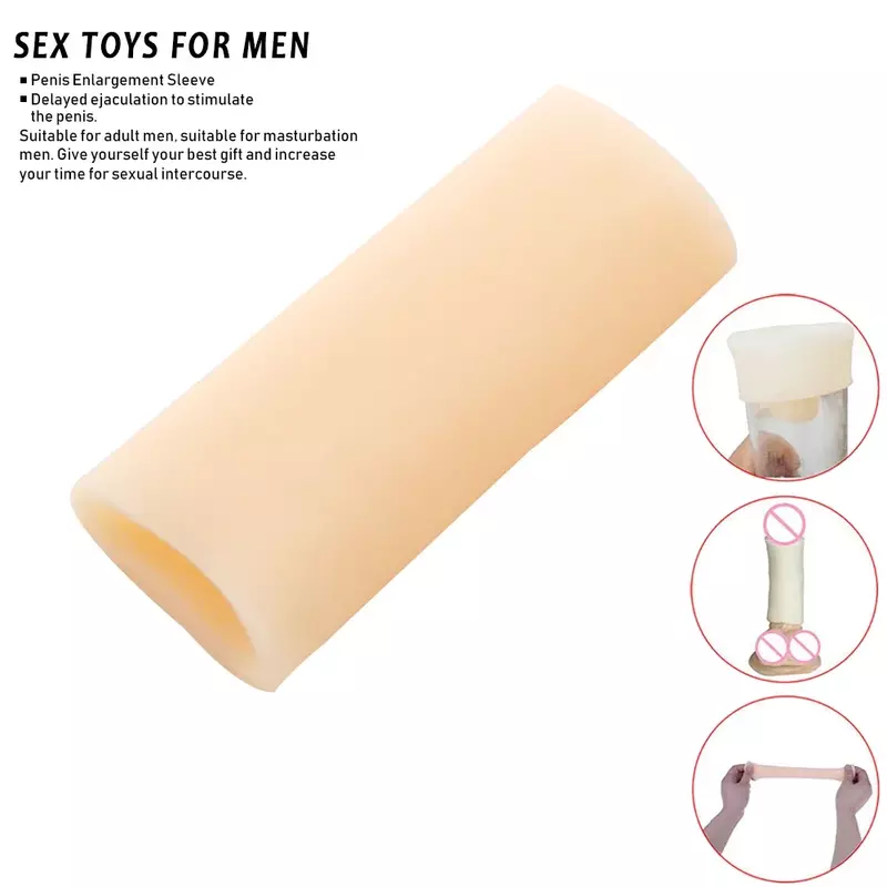 Soft Silicone Vacuum Pump Sleeve Penis Enlargement Extender Accessories for Most Penis Pumps Replacement Comfort Vacuum Cylinder