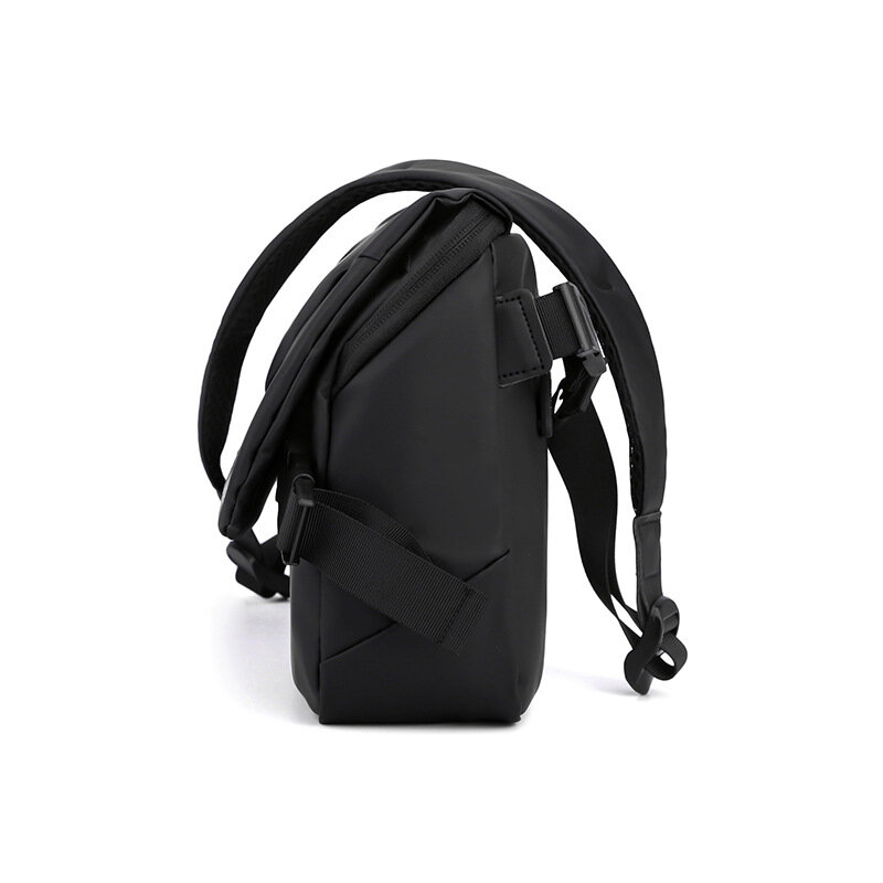 Мужская простая сумка-мессенджер, модная вместительная водонепроницаемая сумка через плечо из искусственной кожи, деловой портфель-слинг
