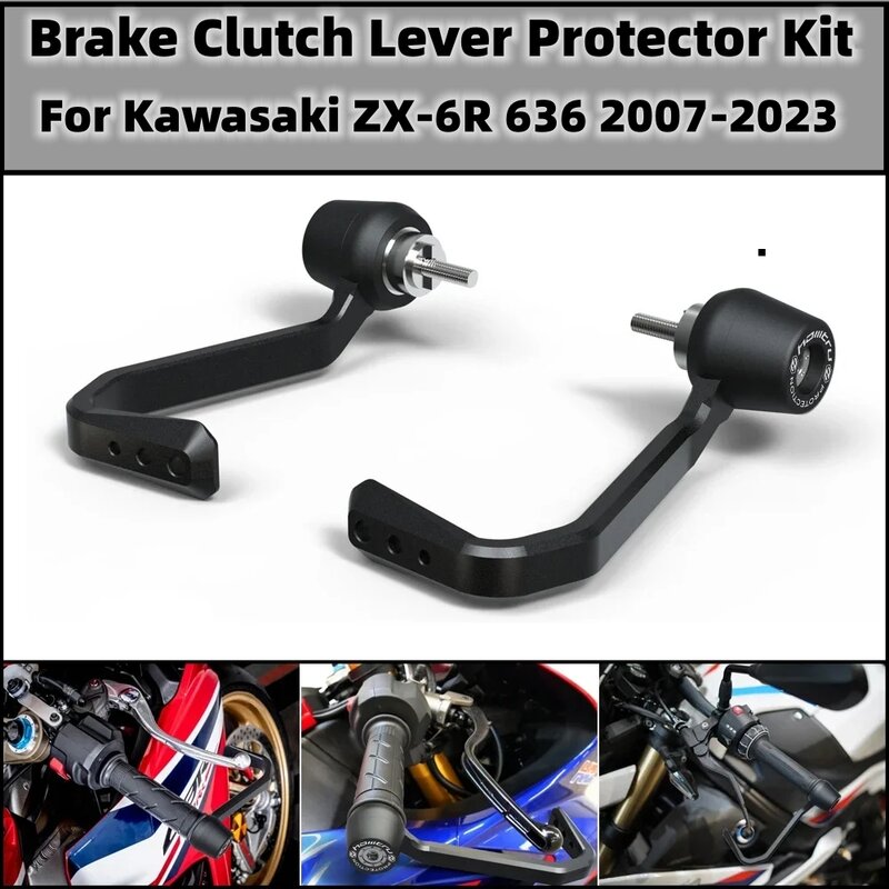 Kit de protection de levier de frein et d'embrayage moto pour Kawasaki ZX-6R 636 2007-2023