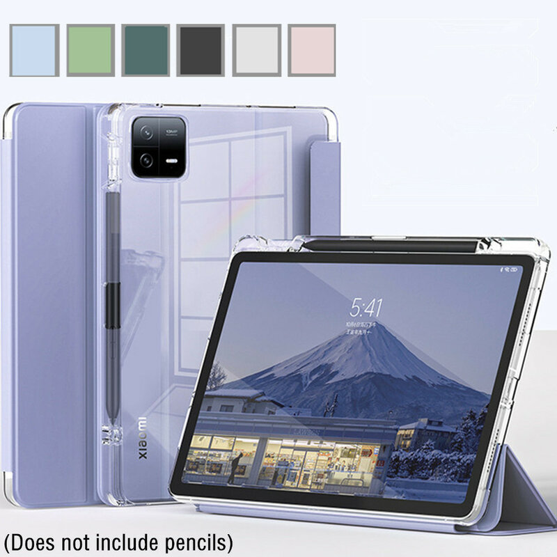 Smart Cover avec porte-crayon pour Xiaomi Mi Pad, Mi Pad 6, 5 Pro, 11, 12.4 pouces, Funda Redmi Pad 10.6, SE, 2023