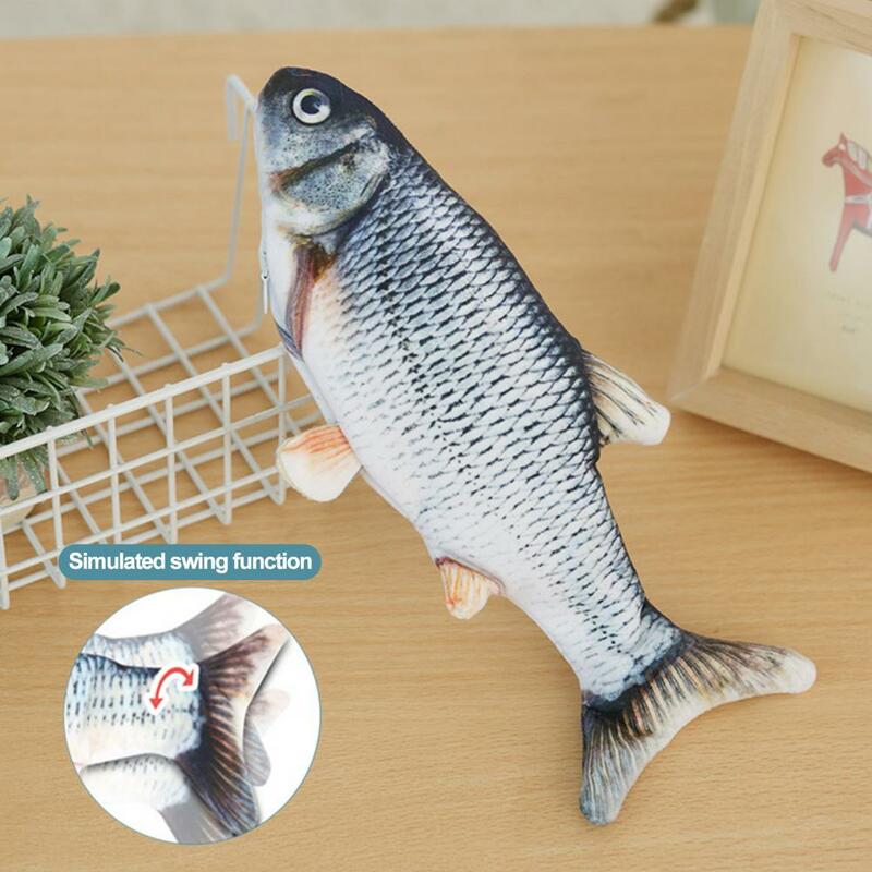 Electric Fish Toy Baby Soothing Fish Toy Realistic Electric Floppy Fish Toy with Usb Charging Cable for Kids Plush Dancing